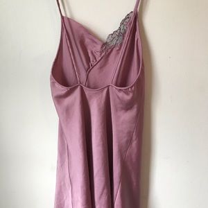 Pink Silk Slip On with Flowers